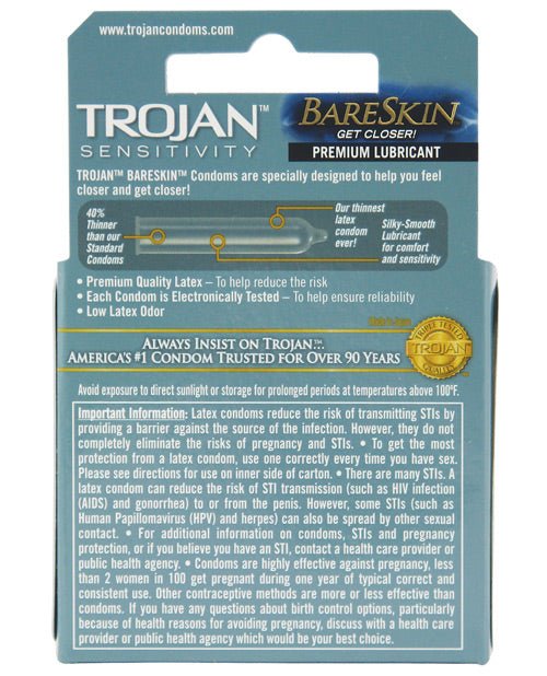 Trojan Bareskin Condoms | Shop Lowest Prices at Funlove.com