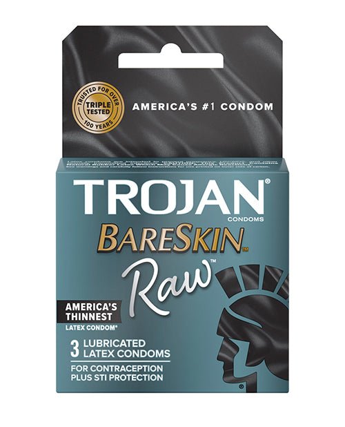 Trojan Bareskin Raw Condom - Pack Of 3 | Shop Lowest Prices at Funlove.com