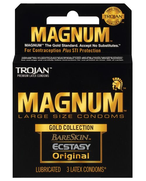 Trojan Magnum Gold Collection - Box Of 3 | Shop Lowest Prices at Funlove.com
