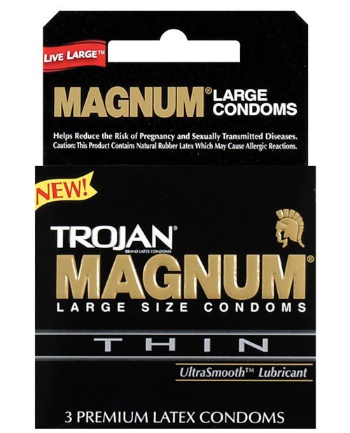 Trojan Magnum Thin Condoms - Box Of 3 | Shop Lowest Prices at Funlove.com