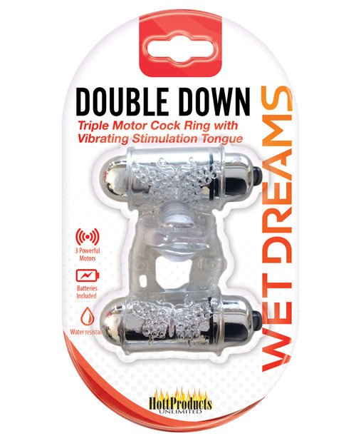 Wet Dreams Double Down Vibrating Cockring W/bullet | Shop Lowest Prices at Funlove.com