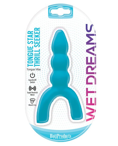 Wet Dreams Tongue Star Thrill Seeker Vibe - Blue | Shop Lowest Prices at Funlove.com
