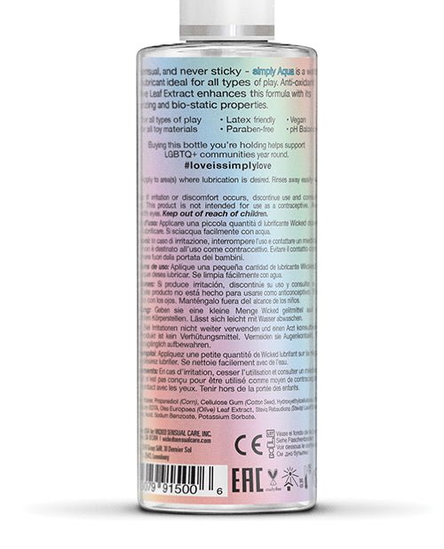 Wicked Sensual Care Aqua Special Edition Water Based Lubricant - 4 Oz | Shop Lowest Prices at Funlove.com