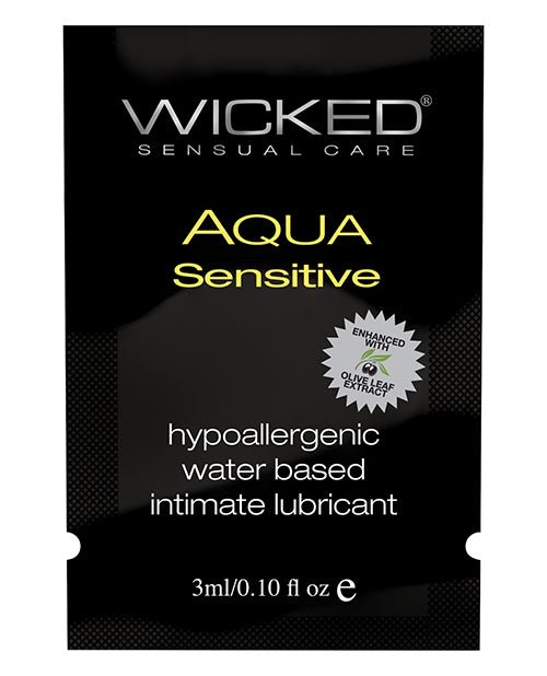 Wicked Sensual Care Hypoallergenic Aqua Sensative Water Based Lubericant - .1 Oz | Shop Lowest Prices at Funlove.com