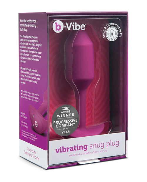 b-Vibe Vibrating weighted Snug anal plug 2 - Rose