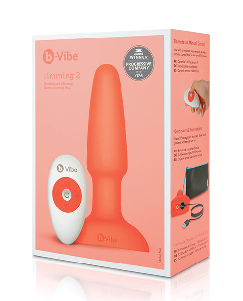 Rotating b-Vibe rimming anal plug 2 in orange