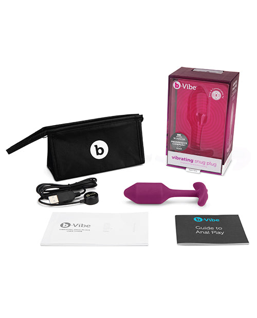 b-Vibe Vibrating weighted Snug anal plug 2 - Rose