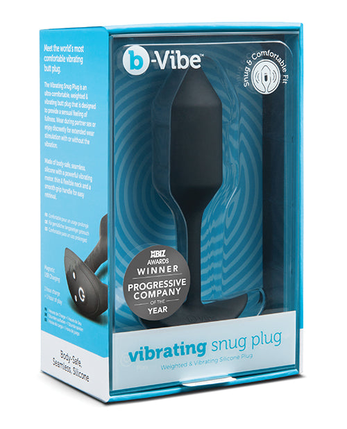 b-Vibe Vibrating weighted Snug anal plug 2 - Black