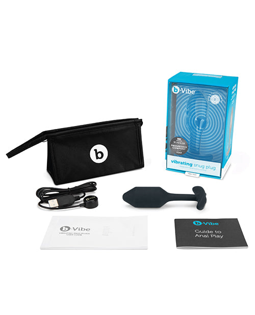 b-Vibe Vibrating weighted Snug anal plug 2 - Black