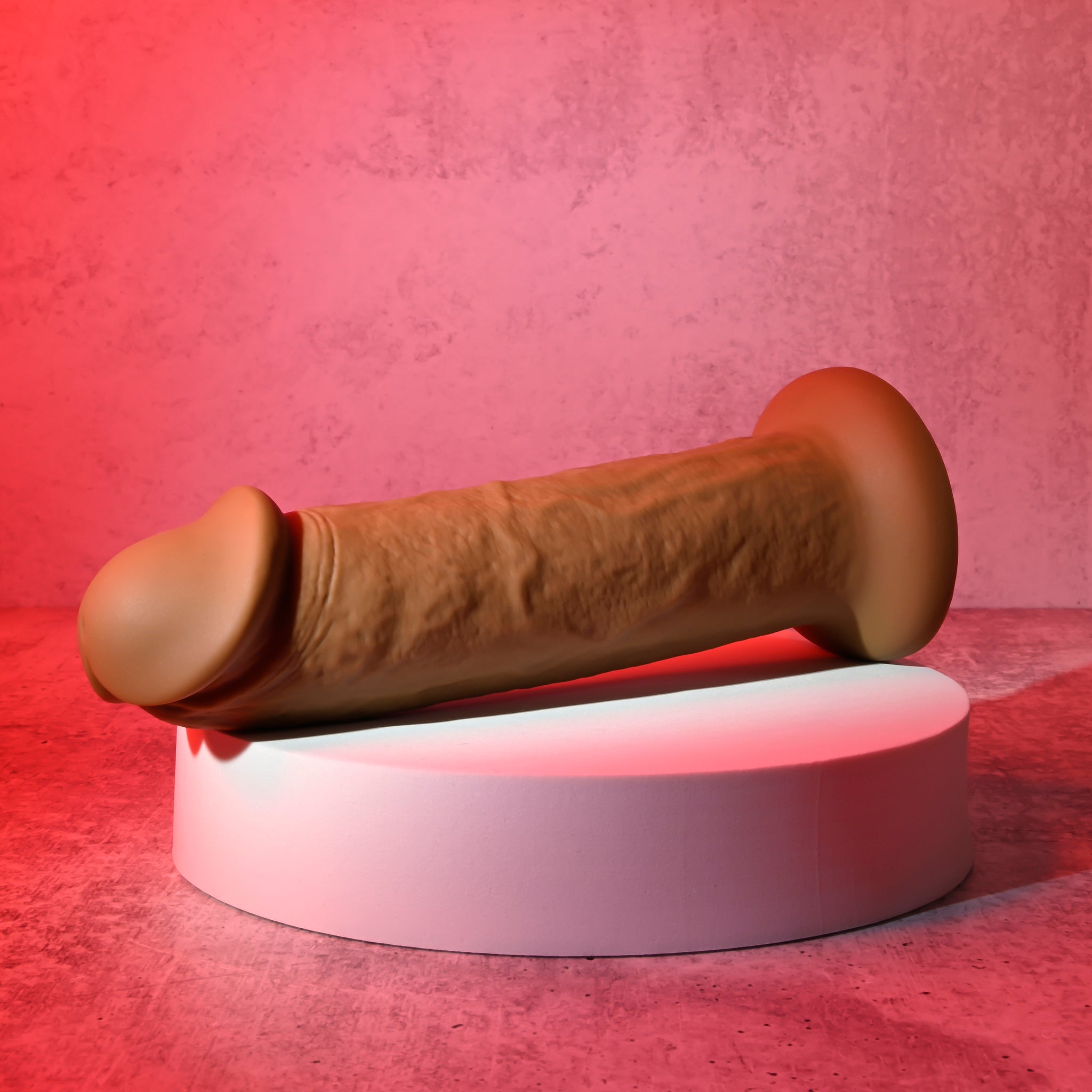 Evolved 7" Girthy Vibrating Dong - Dark
