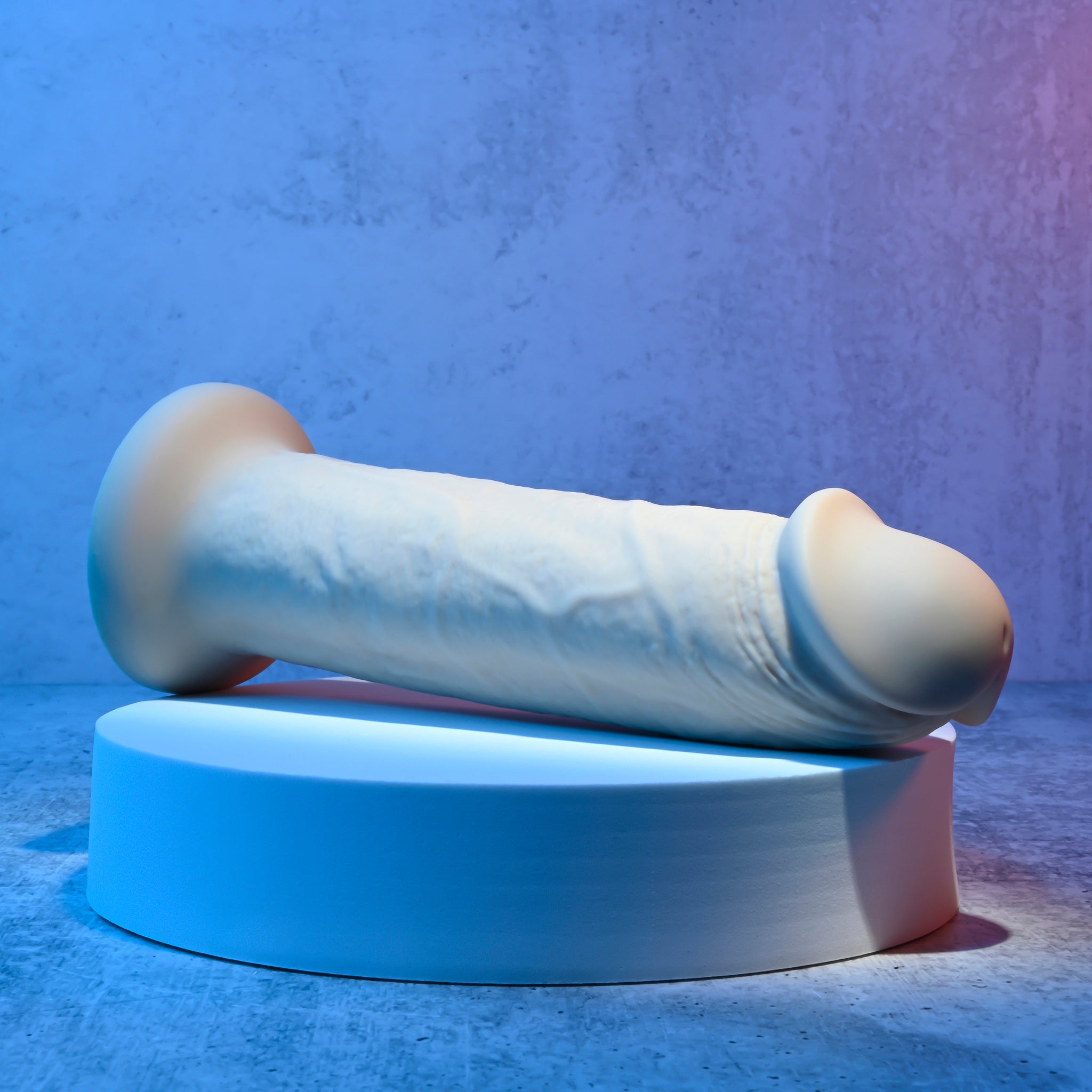 Evolved 7" Girthy Vibrating Dong - Light
