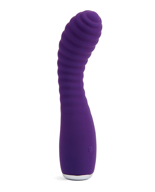 Body-safe silicone warming vibrator with flexible neck