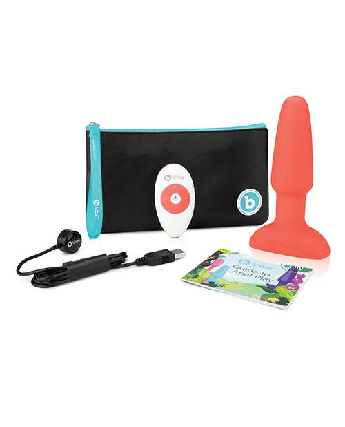 b-Vibe rimming anal plug 2 orange design for pleasure