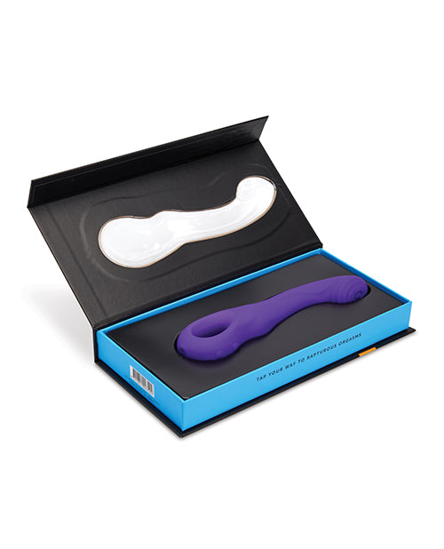 Smooth silicone tapping vibrator for targeted pleasure