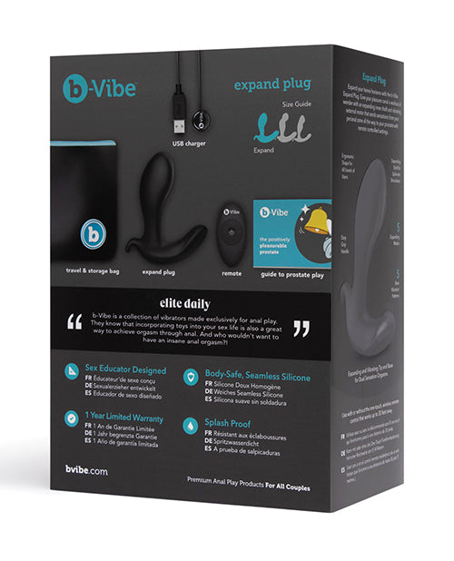 b-Vibe Expand anal plug with adjustable size