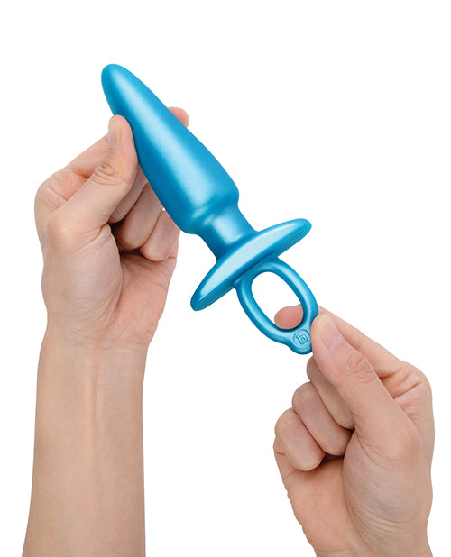 b-Vibe blue sleek tapered anal plug
