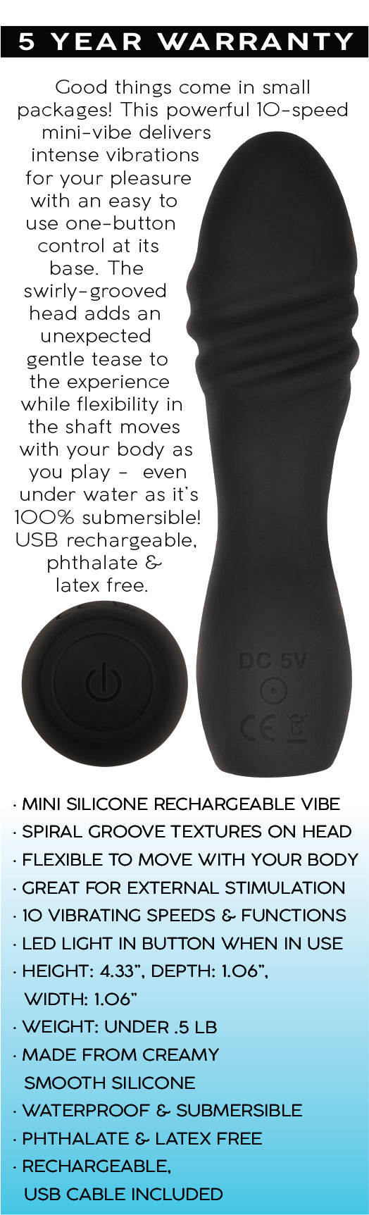 Intrigue The Flirt Silicone Bullet
