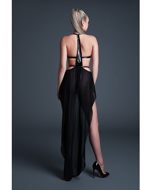 Allure Take Me Latex Look Vinyl and Mesh Teddy w/Attached Skirt - Black LG | Shop Lowest Prices at Funlove.com