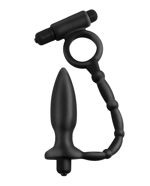 Anal Fantasy Collection Ass Kicker w/Cockring - Black | Shop Lowest Prices at Funlove.com