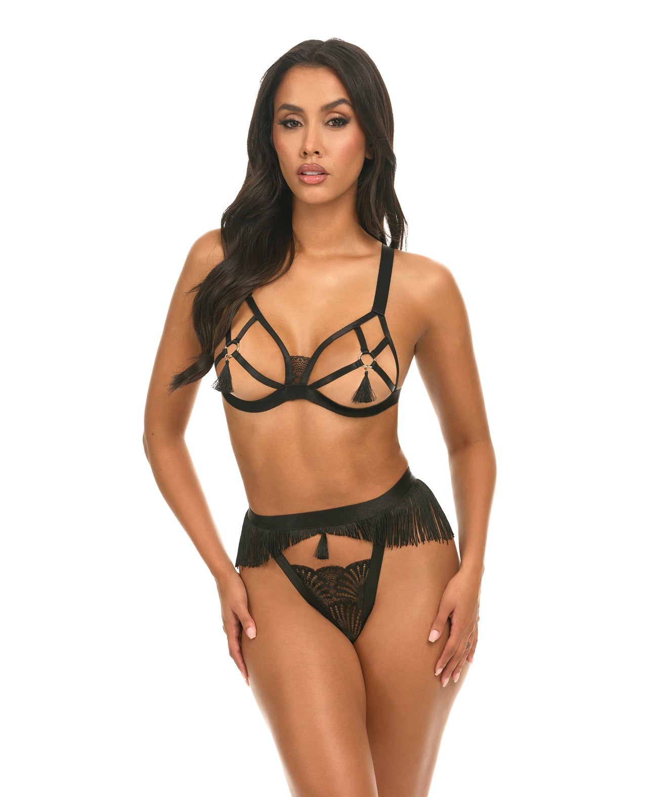 Annika Open Cup 2 pc Set w/Fringe and Tassel Detail | Shop Lowest Prices at Funlove.com