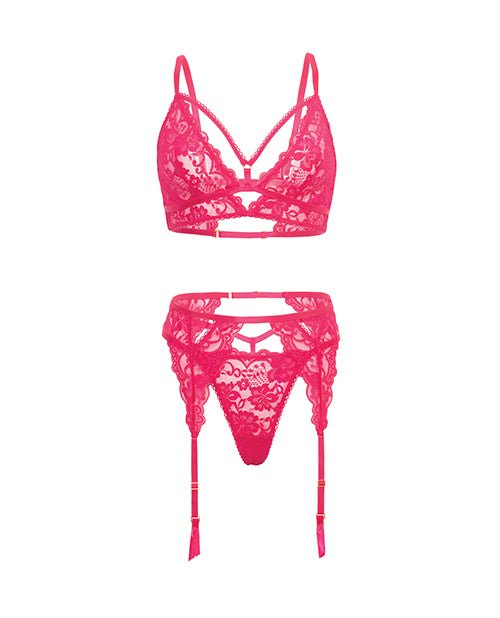 Aphrodite Lace Keyhole Bralette with Garters & G - String | Shop Lowest Prices at Funlove.com