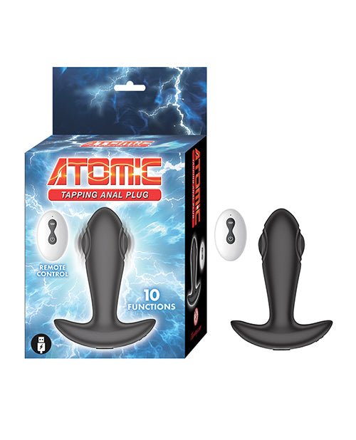 Atomic Tapping Anal Plug w/Remote Control - Black | Shop Lowest Prices at Funlove.com