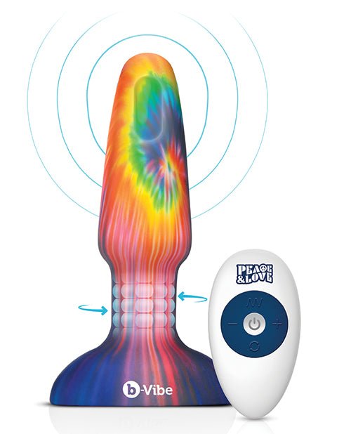 b - Vibe Peace & Love Tie - Dye Rimming Plug - Special Edition | Shop Lowest Prices at Funlove.com