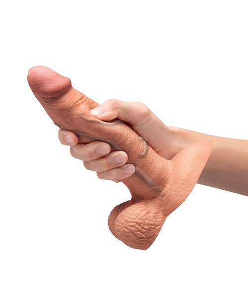 b - Vibe Slipskin 7" Girthy - Mocha | Shop Lowest Prices at Funlove.com