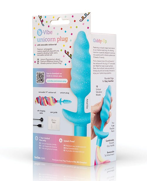 b - Vibe - Unicorn Tail Vibrating Butt Plug - Special Edition | Shop Lowest Prices at Funlove.com