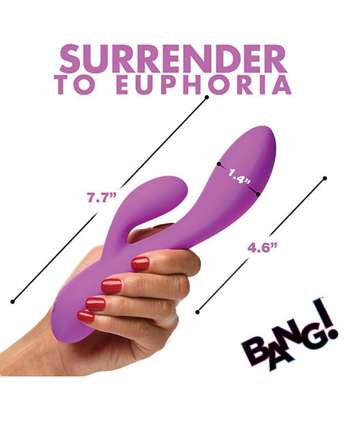 Bang! 10X Flexible Silicone Rabbit - Purple | Shop Lowest Prices at Funlove.com