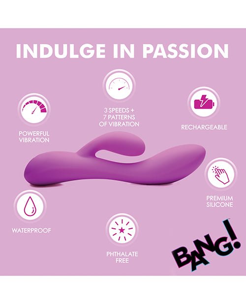 Bang! 10X Flexible Silicone Rabbit - Purple | Shop Lowest Prices at Funlove.com