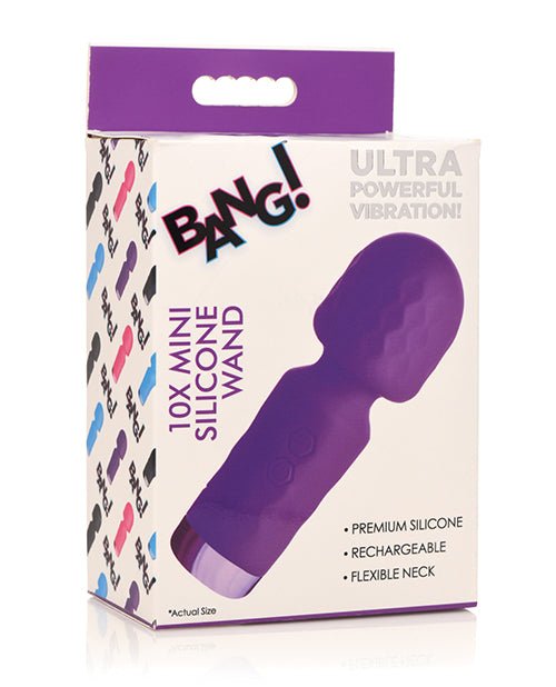 Bang! 10X Mini Silicone Wand - Purple | Shop Lowest Prices at Funlove.com