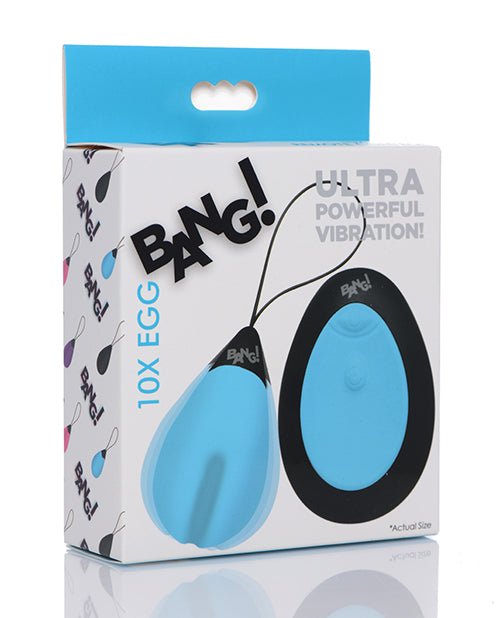 Bang! 10X Silicone Vibrating Egg - Blue | Shop Lowest Prices at Funlove.com