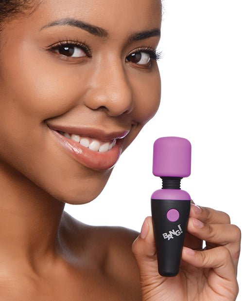 Bang! 10X Vibrating Mini Silicone Wand - Purple | Shop Lowest Prices at Funlove.com