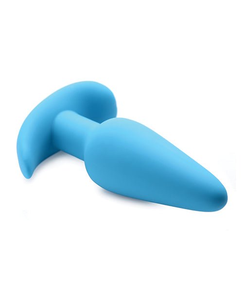 Bang! 21X Vibrating Silicone Butt Plug w/Remote - Blue | Shop Lowest Prices at Funlove.com