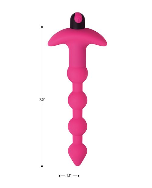 Bang! 28X Vibrating Silicone Anal Beads w/Remote Control - Pink | Shop Lowest Prices at Funlove.com