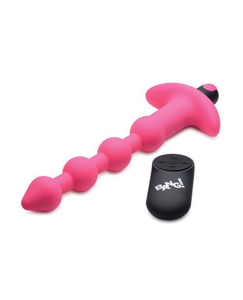 Bang! 28X Vibrating Silicone Anal Beads w/Remote Control - Pink | Shop Lowest Prices at Funlove.com