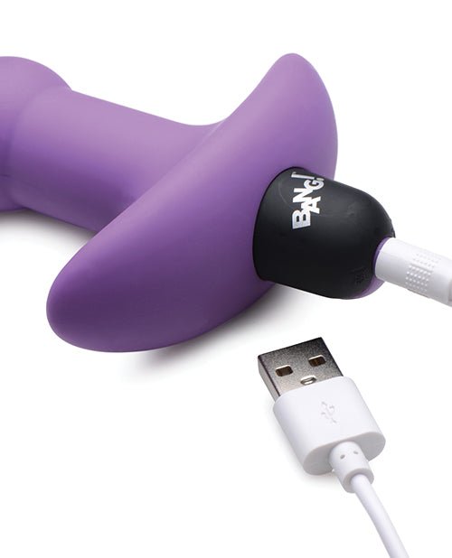 Bang! 28X Vibrating Silicone Anal Beads w/Remote Control - Purple | Shop Lowest Prices at Funlove.com