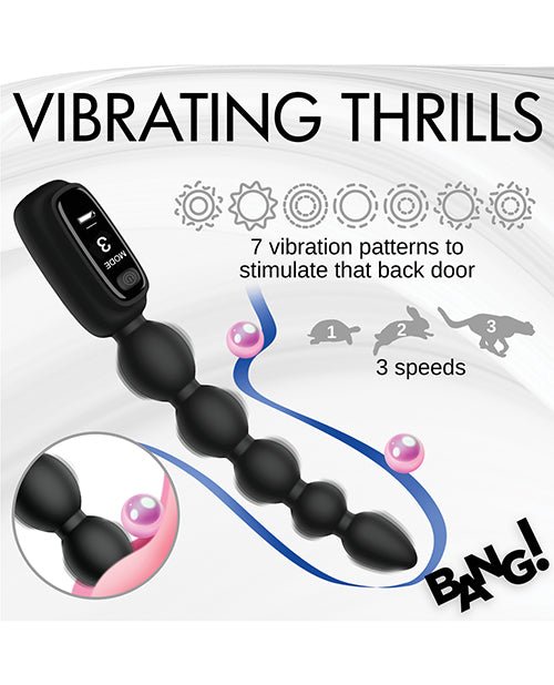 Bang! Digital Silicone Anal Beads - Black | Shop Lowest Prices at Funlove.com