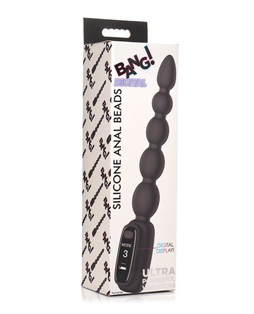 Bang! Digital Silicone Anal Beads - Black | Shop Lowest Prices at Funlove.com