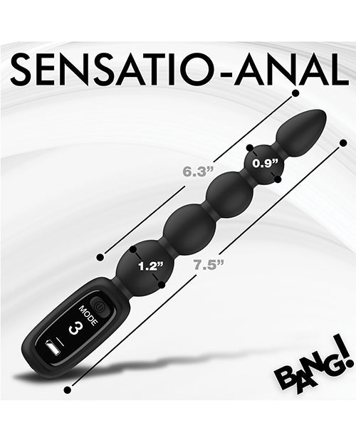 Bang! Digital Silicone Anal Beads - Black | Shop Lowest Prices at Funlove.com
