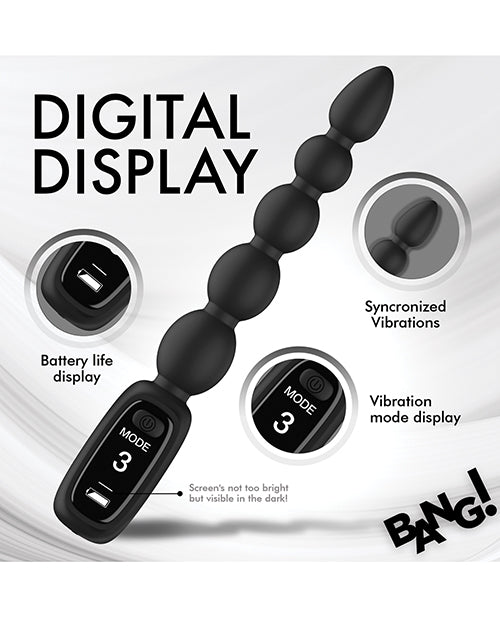 Bang! Digital Silicone Anal Beads - Black | Shop Lowest Prices at Funlove.com