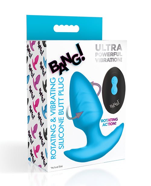 Bang! Rotating & Vibrating Tapered Butt Plug with Remote | Shop Lowest Prices at Funlove.com