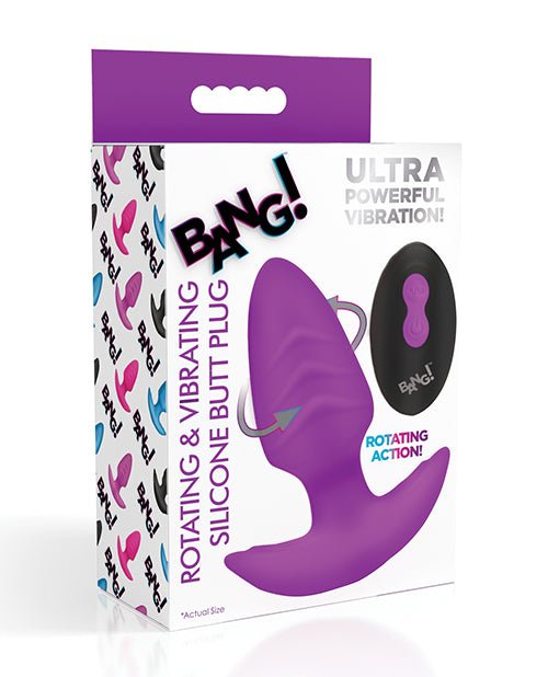 Bang! Rotating & Vibrating Tapered Butt Plug with Remote | Shop Lowest Prices at Funlove.com