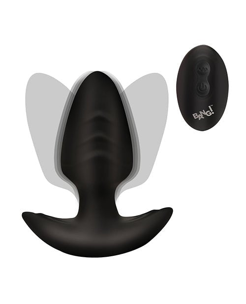 Bang! Rotating & Vibrating Tapered Butt Plug w/Remote - Black | Shop Lowest Prices at Funlove.com