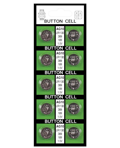 Batteries AG10 - Card of 10 | Shop Lowest Prices at Funlove.com