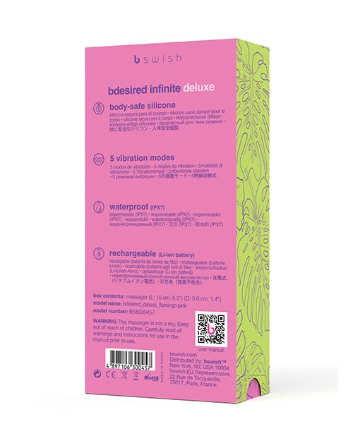 Bdesired Infinite Deluxe Flamingo Vibrator - Pink | Shop Lowest Prices at Funlove.com