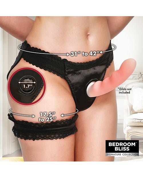 Bedroom Bliss Jolie Strap - On Panty Harness & Garter - Medium | Shop Lowest Prices at Funlove.com