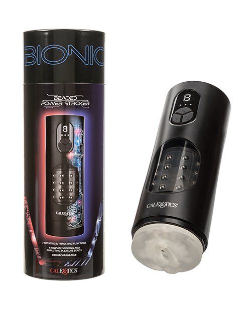Bionic Beaded Power Stroker - Black | Shop Lowest Prices at Funlove.com