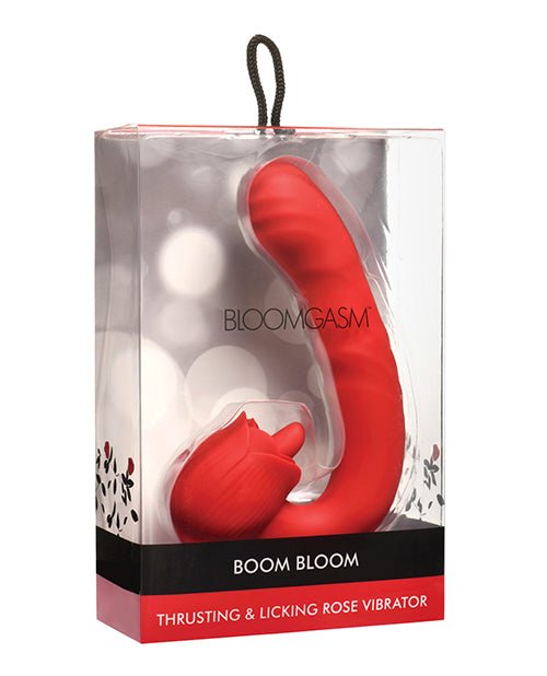 Bloomgasm Boom Bloom Thrusting & Licking Rose Vibrator | Shop Lowest Prices at Funlove.com